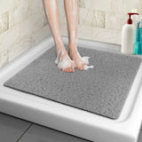 Non-Slip Shower Mat, 60Cm, Soft Comfort Safety Bath Mat With Drainage Holes, Pvc Loofah Massage Shower Mat For Wet