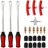 Tire Lever 23 Suits, 3 Tire Levers, 3 Wheel Rim Protectors Tool Kit 10 Tire Valve Caps And Caps For Motorcycle Bike