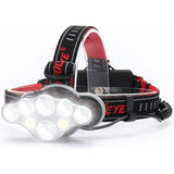 Powerful Rechargeable Headlamp, 18000 Lumen 8 Modes LED Headlamp Powerful Headlamp Hands-Free Lamp For Camping, Ipx5