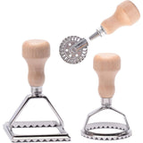 Ravioli Mold, Ravioli Cutter With Wooden Handle And Edge Utensils For Kitchen Accessories - 3 pcs Set