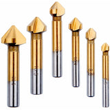 Countersink Metal Wood, Titanium Drill Bit Metal Chamfer Hss 90 Degree 6.3Mm, 8.3Mm, 10.4Mm, 12.4Mm, 16.5Mm, 20.5Mm
