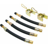 4 pcs Set Tire Valve Extension Flexible Tire Hose Valve 150Mm With 2 Brackets