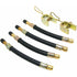 4 pcs Set Tire Valve Extension Flexible Tire Hose Valve 150Mm With 2 Brackets
