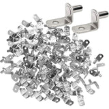 50 pcs 6Mm Nickel Plated Metal Shelf Support Pegs L Shape Corner Brace Bracket For Wood Or Glass Shelf For Furniture
