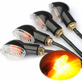 4 pcs Motorcycle Indicators Mini Turn Signal Lights 12V Waterproof Universal For Motorcycle Scooter Quad Cruiser Off