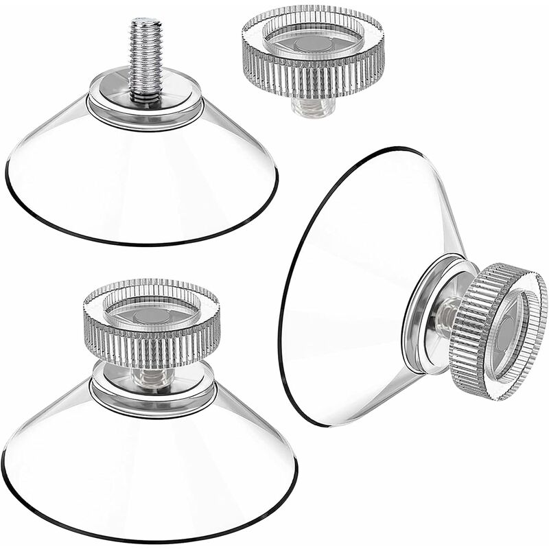 Suction Cup 25 pcs Set Suction Cups Ø 40 Mm M4 - Transparent Suction Knobs With Knurled Nut