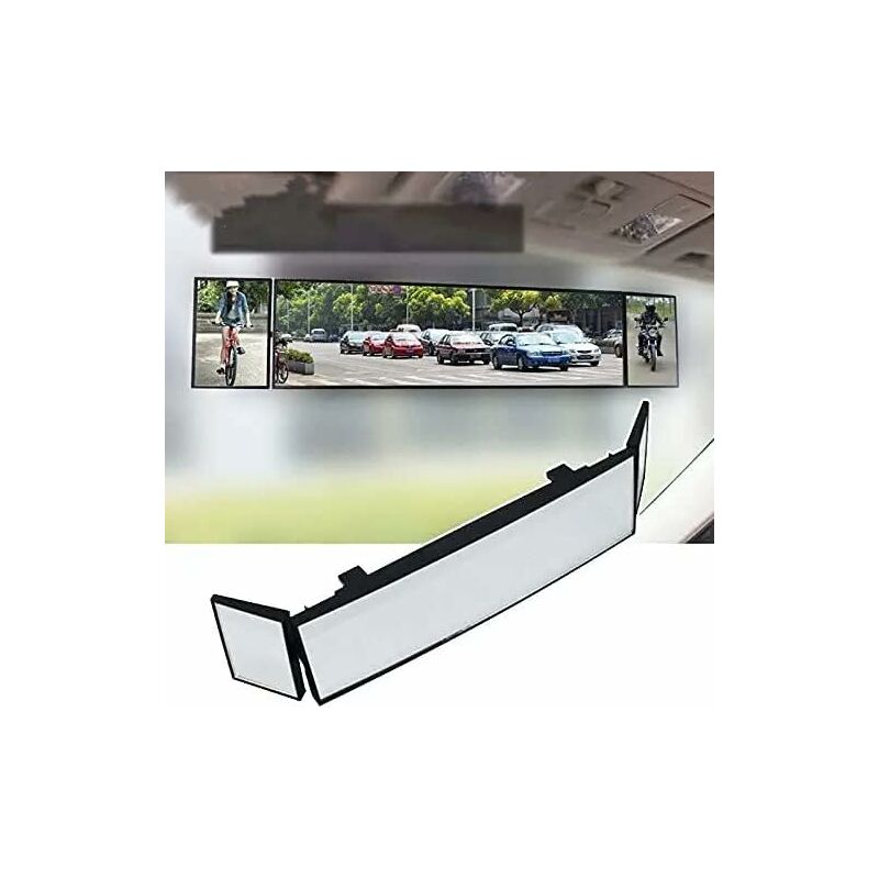 Rearview Mirror, Car Interior Rearview Mirror Wide Angle Car Interior Rearview Mirror Universal Foldable Detachable Car