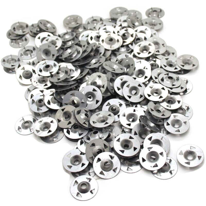 200 pcs 4-Prong Washers For Extruded Plasterboard, Thermal Insulation And Fixed Back Plate 28Mm
