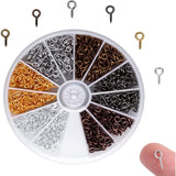 600 Pieces Mini Eye Screw Eyelets Screw Hooks For Jewelry Making Diy Crafts Beads, 6 Colors, 8Mm4Mm