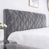 Headboard Cover 140, Headboard Cover Protector With Stretch Side, Washable Dustproof Headboard Cover (Color : DArk