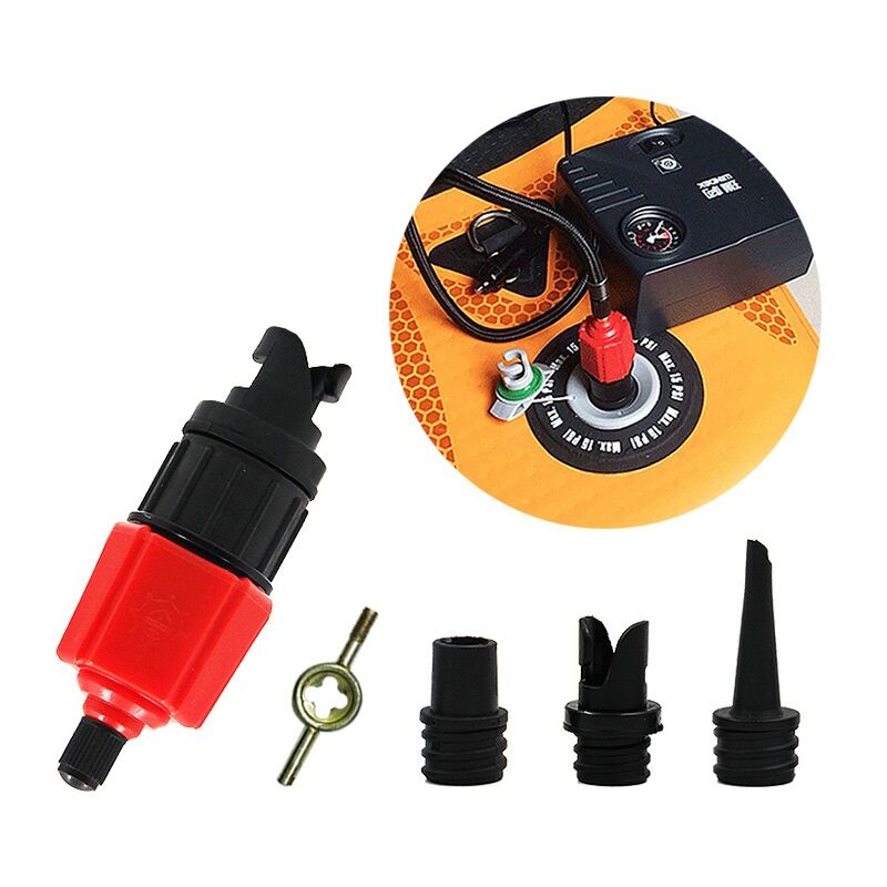 Inflatable Kayak Pump, Sup Air Inflation Valve Adapter And Gas Nozzle 4 pcs For Inflatable Structures
