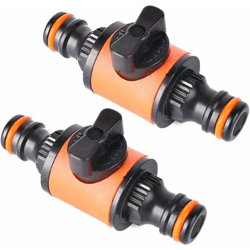 2 pcs Garden Hose Quick Connectors Gardening Fittings Quick Connectors For Water Hoses Double Nipple With Switch Valve