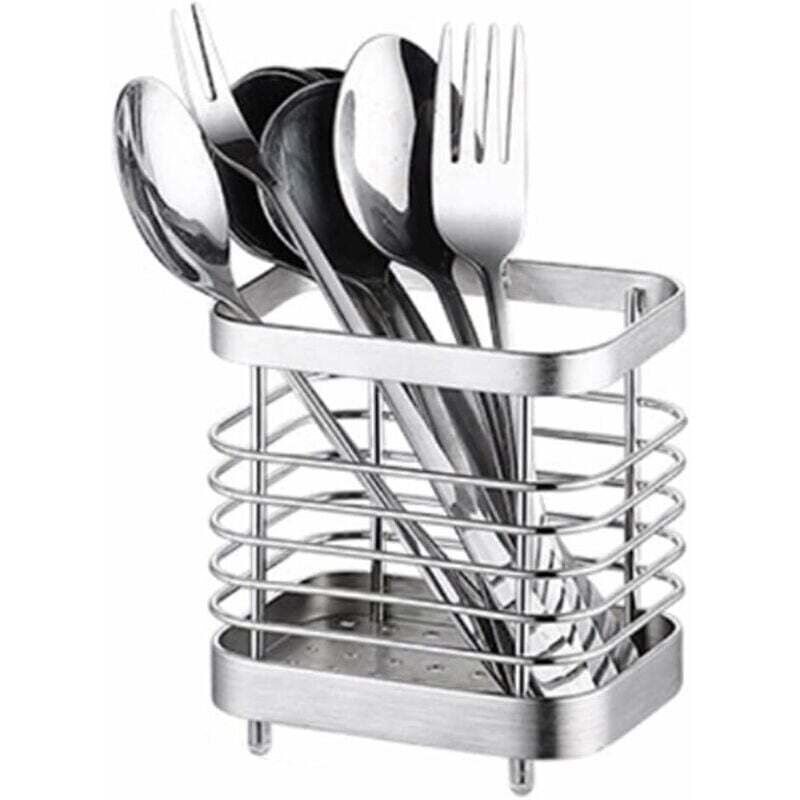 Cutlery Storage Drainer, Basket Holder For Knives, Forks, Spoons, Kitchen Utensils Cutlery Holder Stainless Steel,