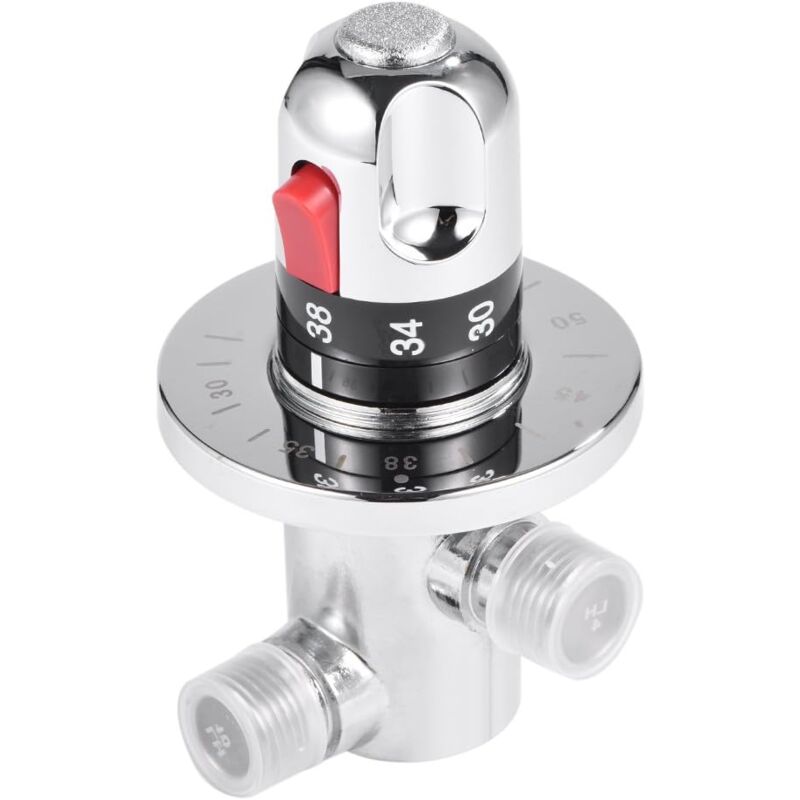 Hot Cold Water Mixer Valve Solid Brass Thermostatic Mixer Valve Fixed Temperature Mixing Valve For Kitchen Bathroom