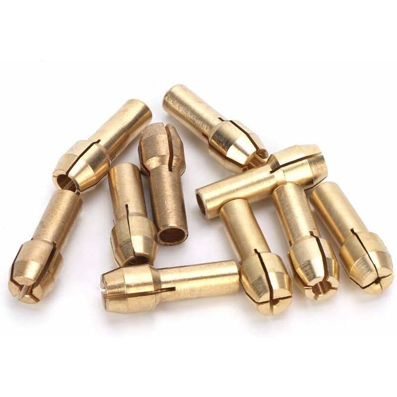 10 pcs Collet Chuck 0.5-3.2Mm Mini Brass Collet Chucks Electric Chucks ROtary Tool Accessories(Tail Diameter 4.3Mm)