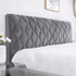 Headboard Cover, Protector Slipcover With Stretch Side, Washable Dustproof Cover (Color : DArk Gray, Size : 160Cm)