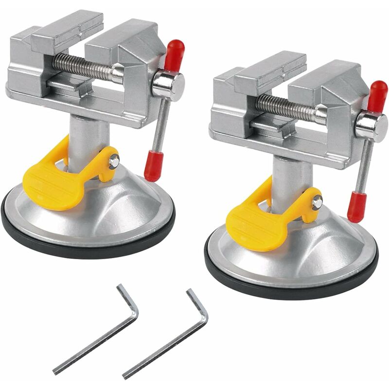 2 pcs Bench Vise Small Swivel Vise, Mini 360° ROtation Vise With Suction Cup, 30Mm, Table Vise Clamp For Hobby Jewelry,