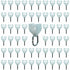 Curtain Track ROllers-80 pcs Outdoor Rail Curtain Hook Rail Slider Rail,Plastic Curtain Pulley(White)