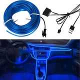 5M Car Interior Lighting,LED Car Interior,5V El Wire LED Light Strip For Car Interior,LED Car Interior Light Wire,Auto