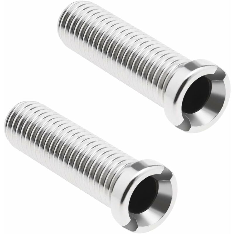 2 pcs 304 Stainless Steel Kitchen Sink Strainer Screws Waste Strainer Threaded Screw Connector M12×45Mm Sink Bolt Screw