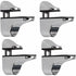 Adjustable Glass Shelf Bracket, 4 pcs Glass Shelf Support, Wall Mounted Glass Clamp, Glass Shelf Bracket, For Glass
