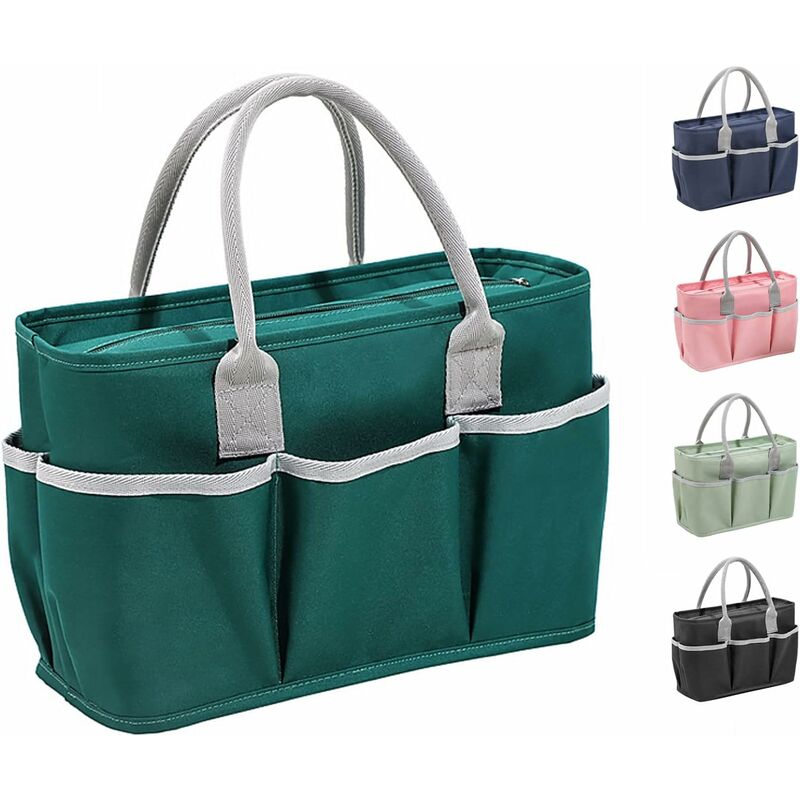 Insulated Lunch Bag, Large Capacity Lunch Bag, Cooler Bag With Multiple Pockets For Office Work, Picnic Shopping (DArk