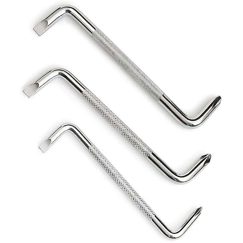 3-Piece Offset Screwdriver Set With Flat Head And Magnetic Screwdriver, Z-Type With Phillips Screwdriver