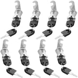 Cam Lock Cylinder, 8 pcs Mailbox Lock With 16 Keys Cabinet Door Lock Cam Lock Barrel For Mailbox Drawer Cabinet