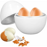 Egg Cooker With 4 Egg Capacity Microwave Hard Boiled Eggs Compact Design Pp Material Egg Steamer For Home Use