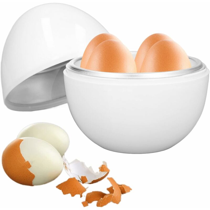 Egg Cooker With 4 Egg Capacity Microwave Hard Boiled Eggs Compact Design Pp Material Egg Steamer For Home Use