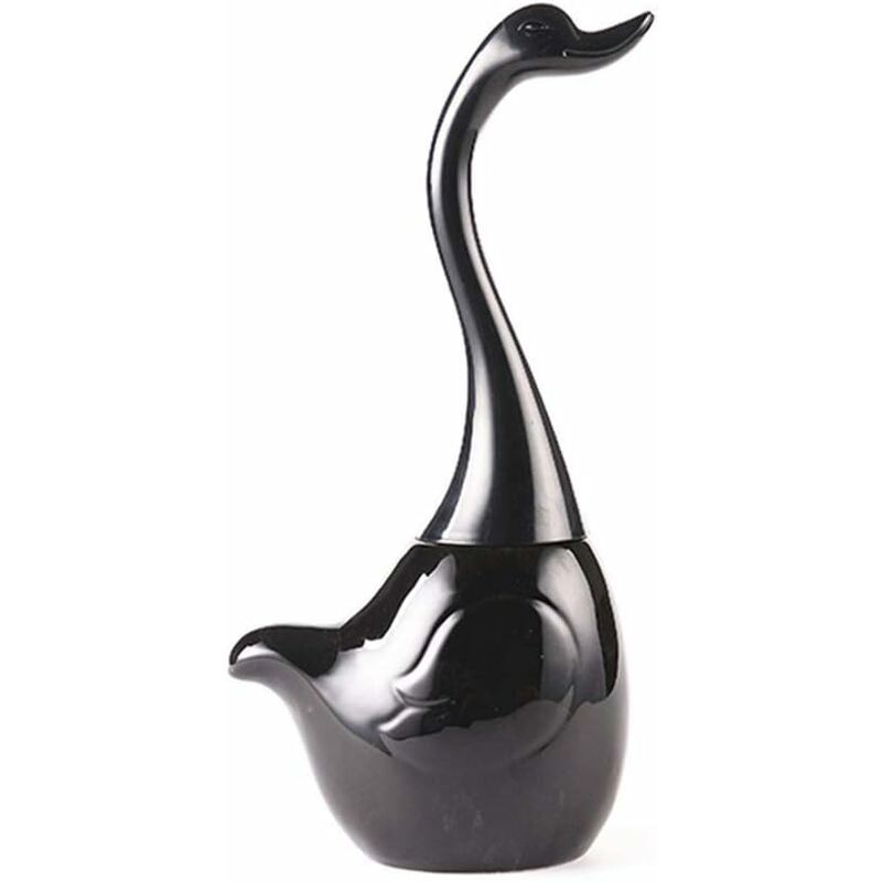 Swan Shape Toilet Brush Set, Toilet Brush Holder, Toilet Brush Holder And Stand, For Bathroom (Black)