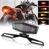 Motorcycle LED Tail Light With License Plate Lamp Holder Integrated Turn Signals Brake Light Universal For Motorcycle