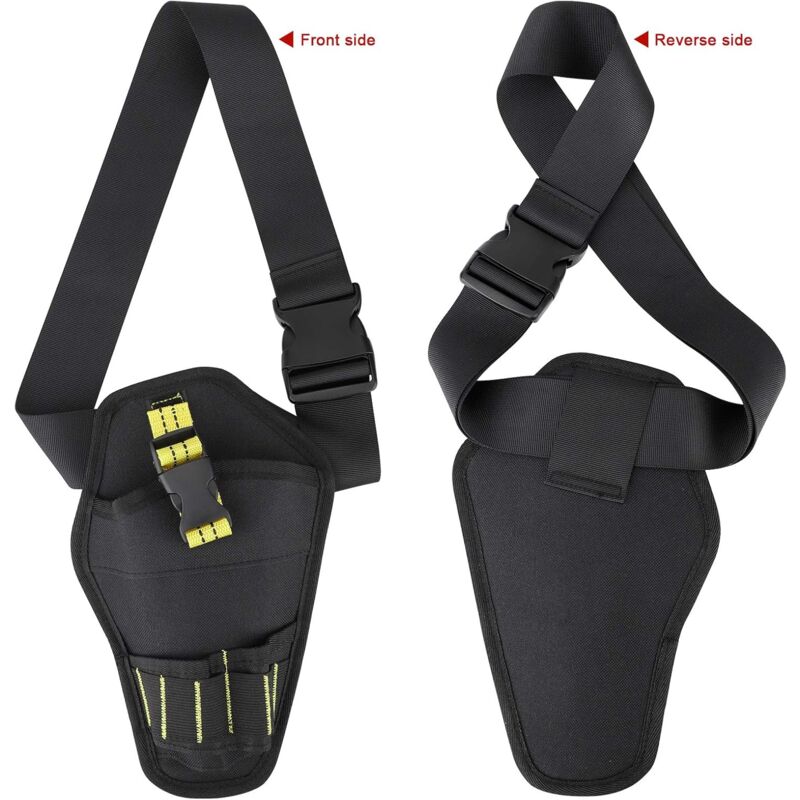 Tool Belt, Tool Holster Belt With Adjustable Belt And Open Loops For Storing Tools And Drill