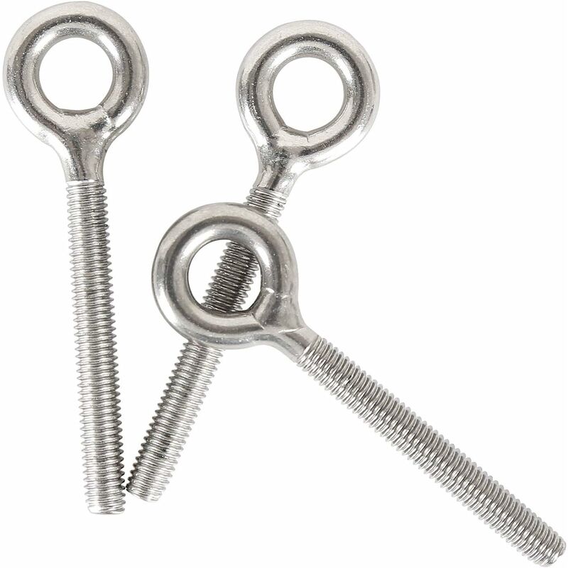 M6 304 Stainless Steel Ring Long Screw Threaded ROd Ring Bolt 10 pcs