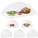 6 pcs Foldable Food Cover Anti-Fly Mesh Food Cover Tent Umbrella Anti-Insect Protection For Bbq Picnic Food,1 Large