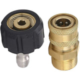 Pressure Washer Adapter Set M22 To 1/4 Inch Quick Connect Kit, M22 14Mm To 1/4 Inch Quick Connect Kit