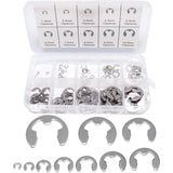 120 pcs 10 Different Sizes Stainless Steel Lock Washers With Box For Wave Groove Machine Automotive Application (Silver)