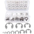 120 pcs 10 Different Sizes Stainless Steel Lock Washers With Box For Wave Groove Machine Automotive Application (Silver)