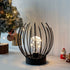 Metal Cage Table Lamp Cordless Battery Operated Lamp With Edison Style LED Bulb Ideal For Weddings, Parties, Patio