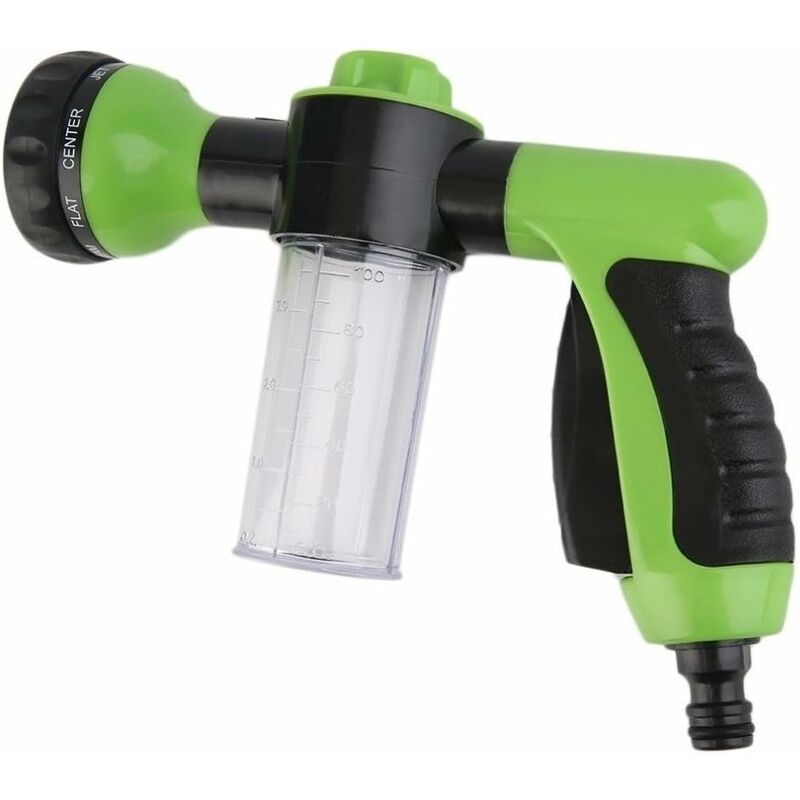 Garden Hose Nozzle With Tank For Soap Or Fertilizer - Jet Wash - Watering Accessory - 8 Watering Modes - Garden Hose