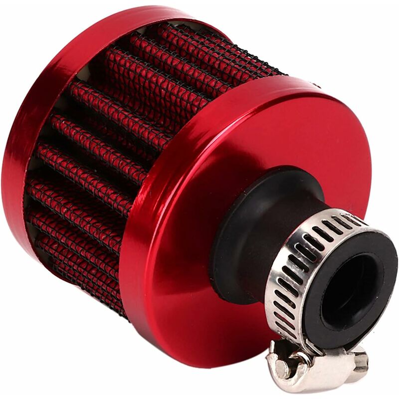 Air Filter, 25Mm 1In Mini Cold Crankcase Breather Turbo Fan Air Intake Filter For Car Motorcycle(Red)