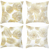Pillowcase 45X 45Cm, Modern Sofa Cushion Cover Beautiful Car Sofa Cushion Covers Home Decor Protectors (Golden