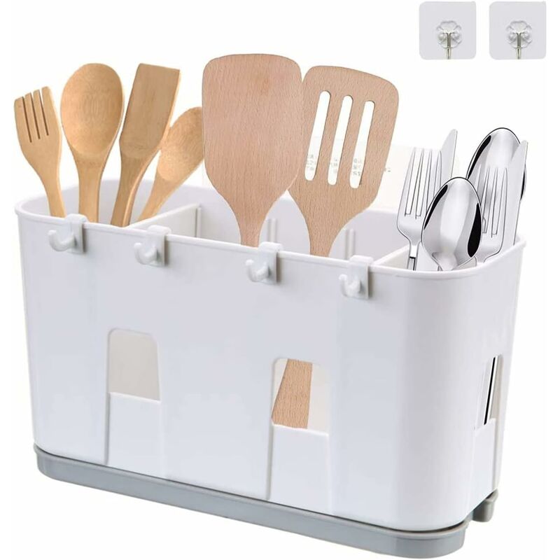 Kitchen Utensil Drainer, Knife And Fork Spoon Drainer, Sink Drying Basket