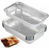 25 pcs Aluminum Foil Trays Barbecue Accessory For Cooking, ROasting, Baking, Freezing And Storing Large Aluminum Foil