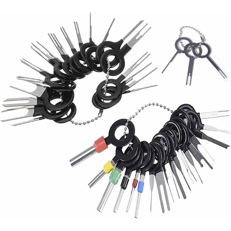 39 pcs Terminal Removal Tool Kit Terminal Removal Tool Connector Pin Extractor Car Electrical Wiring Crimp Connector