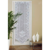 Lace Door Curtain, 60Cm X 180Cm Semi Sheer Window Voile Curtains, Embroidered Curtain For Home Decor Living ROom,