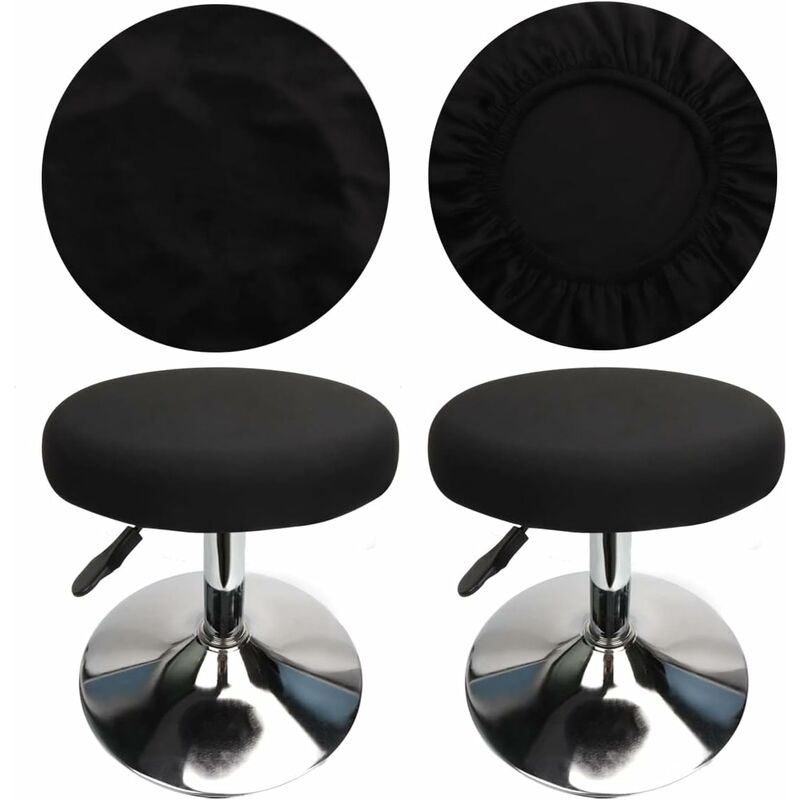 ROund Stool Cover Bar Stool Cover, Luxury Fabric, Diameter 30Cm, Stretchable, Wrinkle-Resistant, Washable And Dustproof