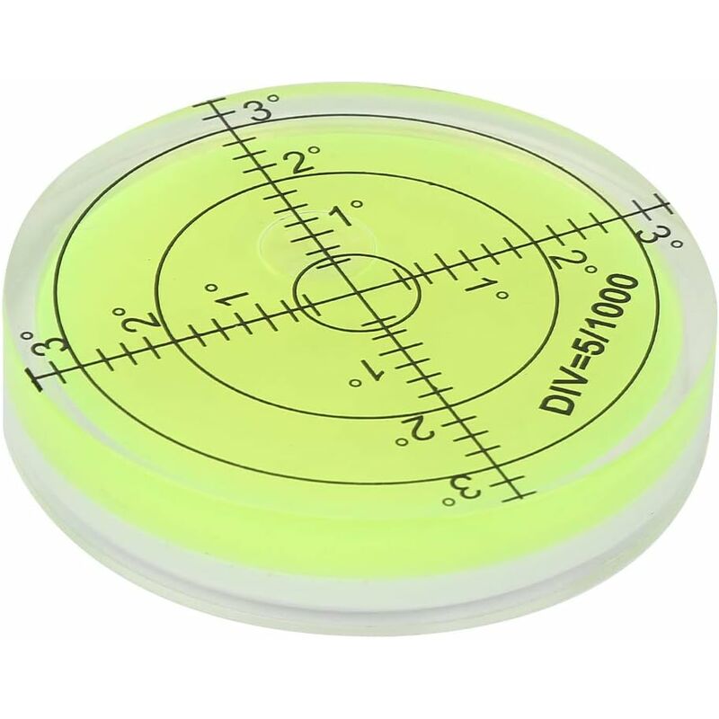 ROund Spirit Level, 60Mm Diameter Measuring Tool, ROund Bubble Level With Scale For Balancing Camera Equipment