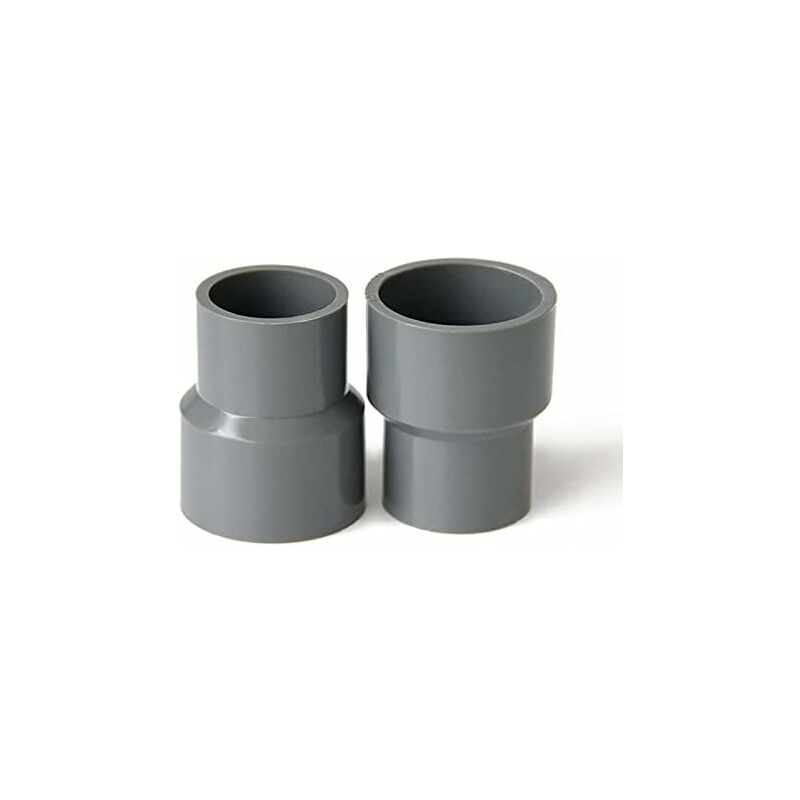 Pvc Straight Reducer Adapter For Garden Greenhouse Farm Water Supply Pipes (Id 40Mm To 20Mm, Grey)