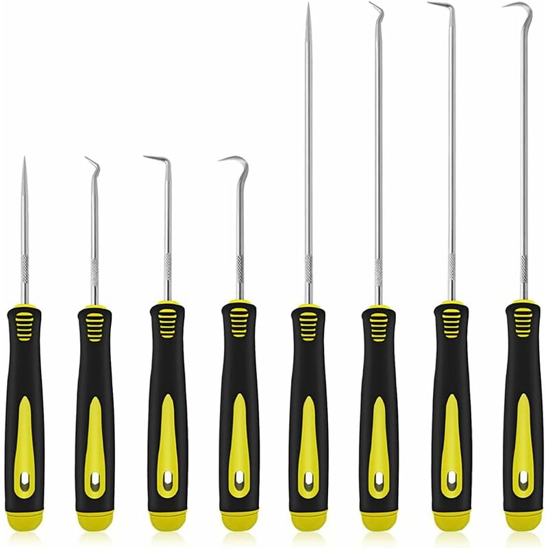 8 pcs Long Short Hook Set Car Hose Removal Tool Oil Seal Puller O-Ring Hook Vacuum Pipe Trim Car Tool